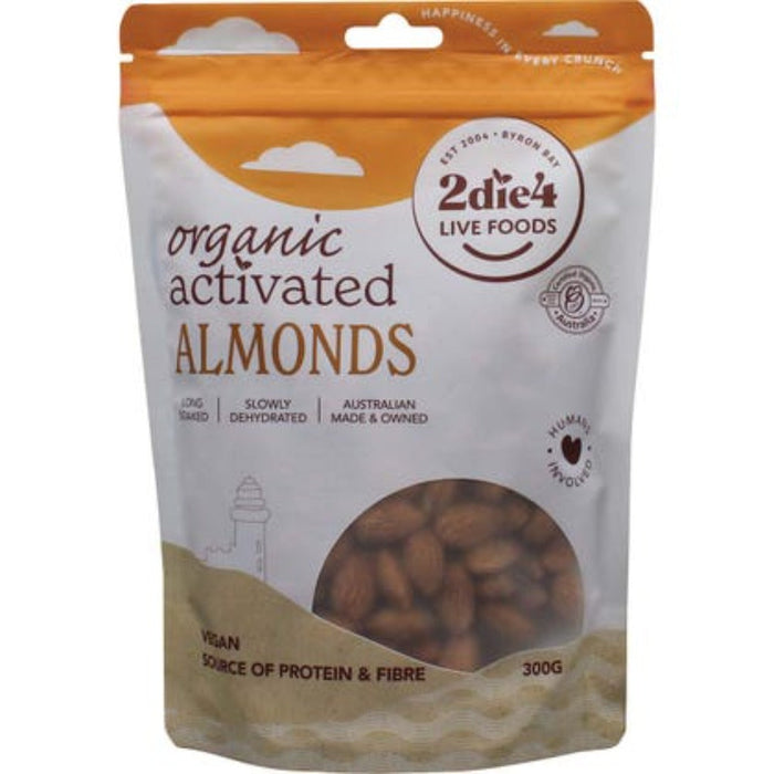 2DIE4 LIVE FOODS Activated Organic Almonds 300g - L'Organic