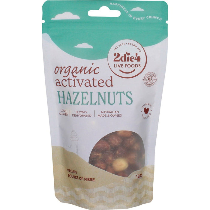 2DIE4 LIVE FOODS Activated Organic Hazelnuts 120g - L'Organic