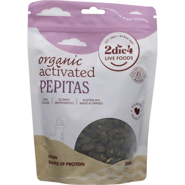 2DIE4 LIVE FOODS Activated Organic Pepitas 250g - L'Organic