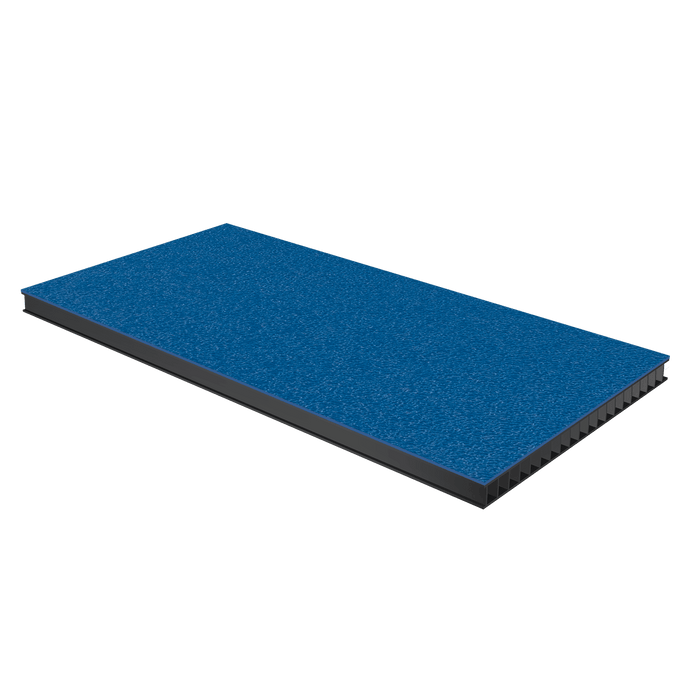 3/8in Corrugated Laminate - Medium Blue