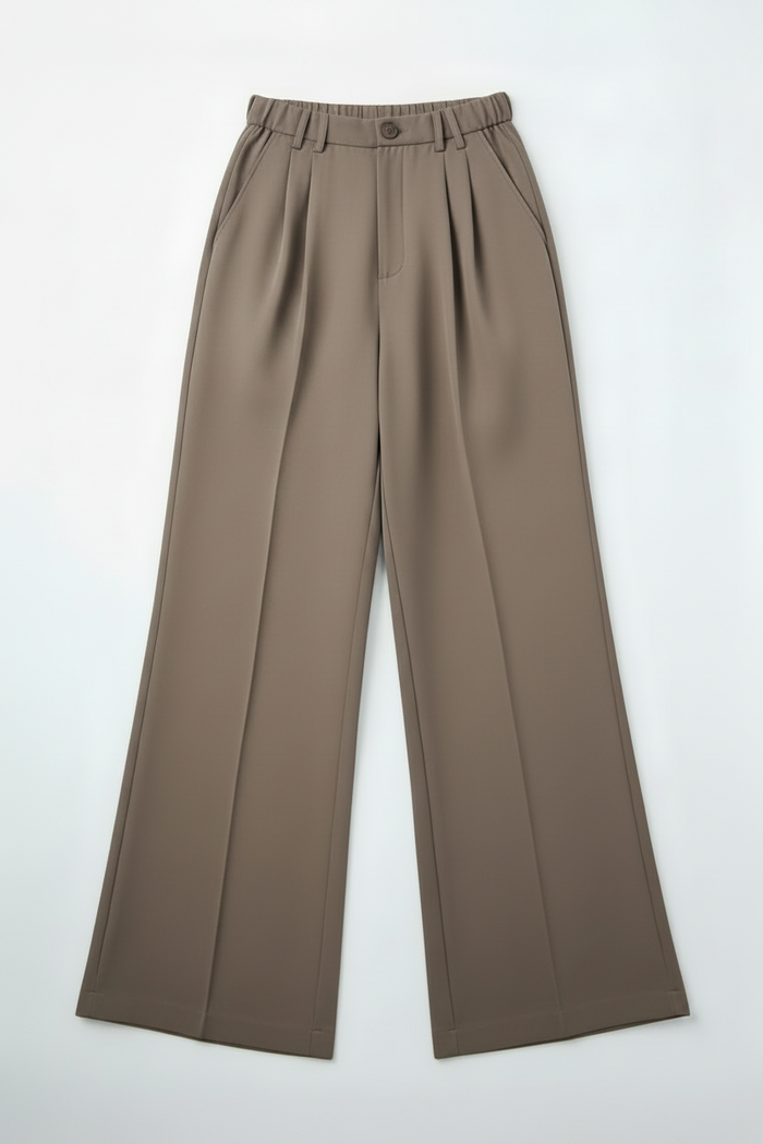 Angled plain pants — trousers in black | CRUX
