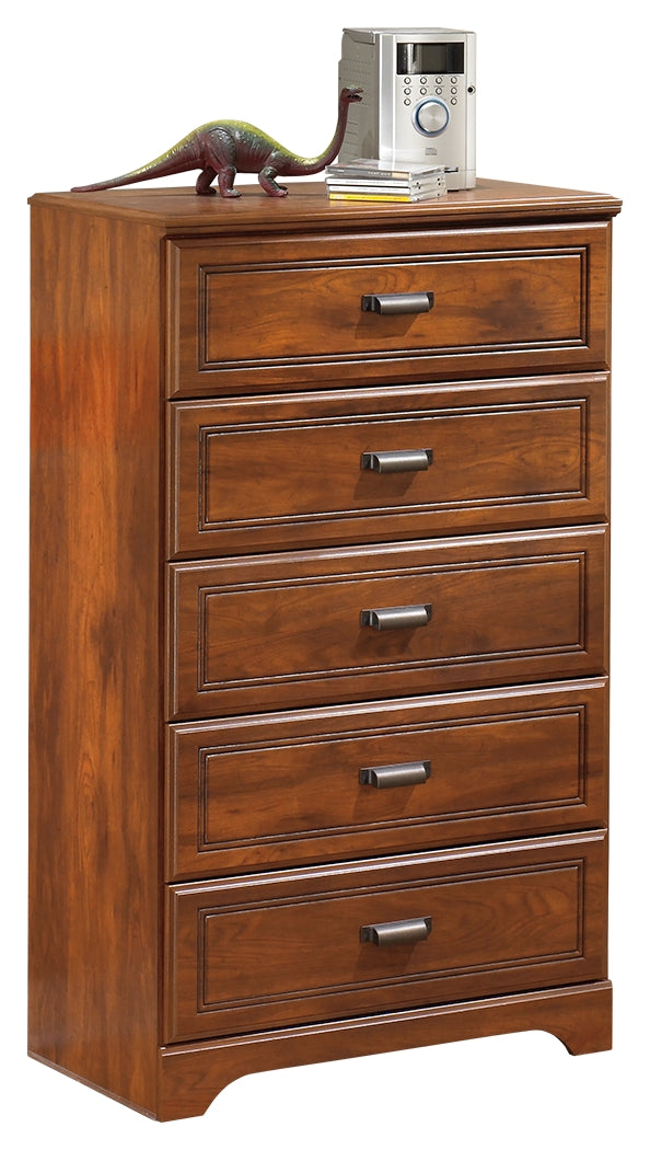 Barchan B228-46 Medium Brown Five Drawer Chest