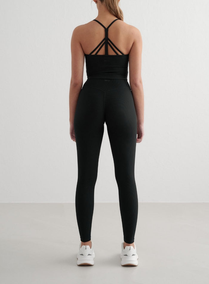 Black Ribbed Performance Bralette