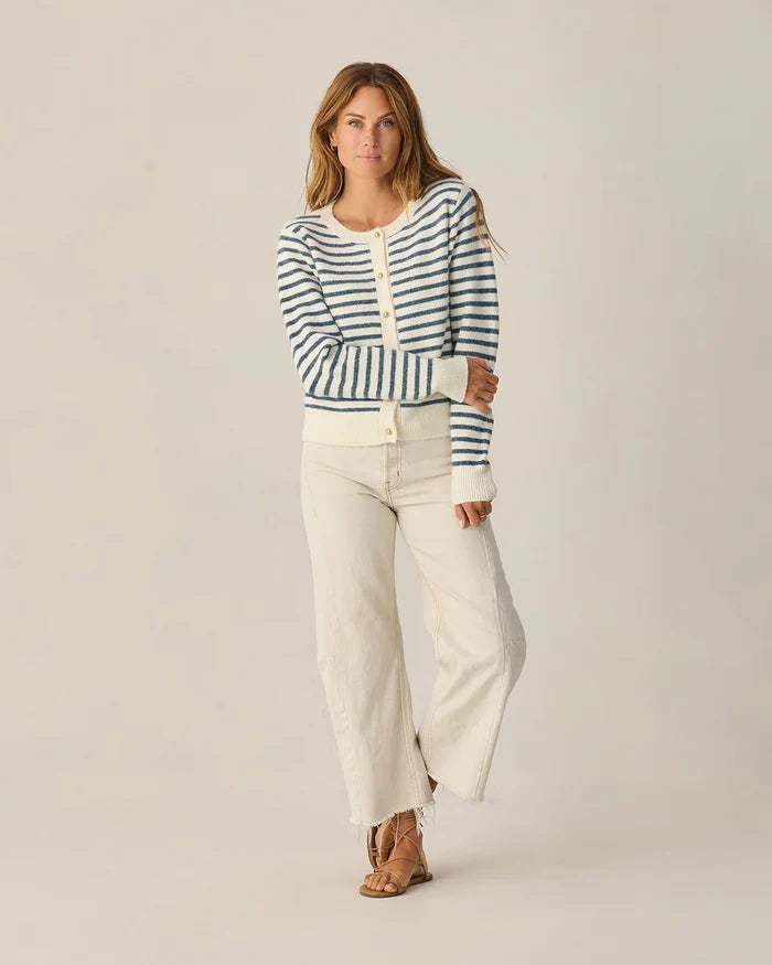 Classic Cardigan | Womens | Maritime Stripe