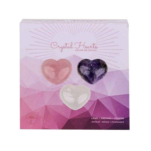 EARTH Crystal Hearts Set - 3 pieces