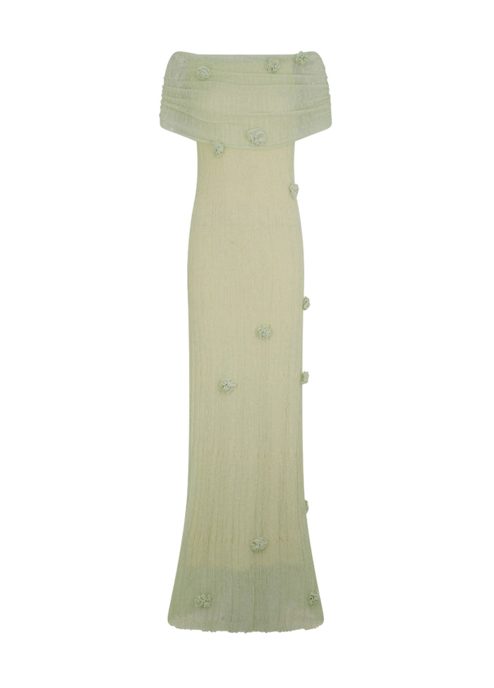 Elowyn Sage Knit Maxi Dress
