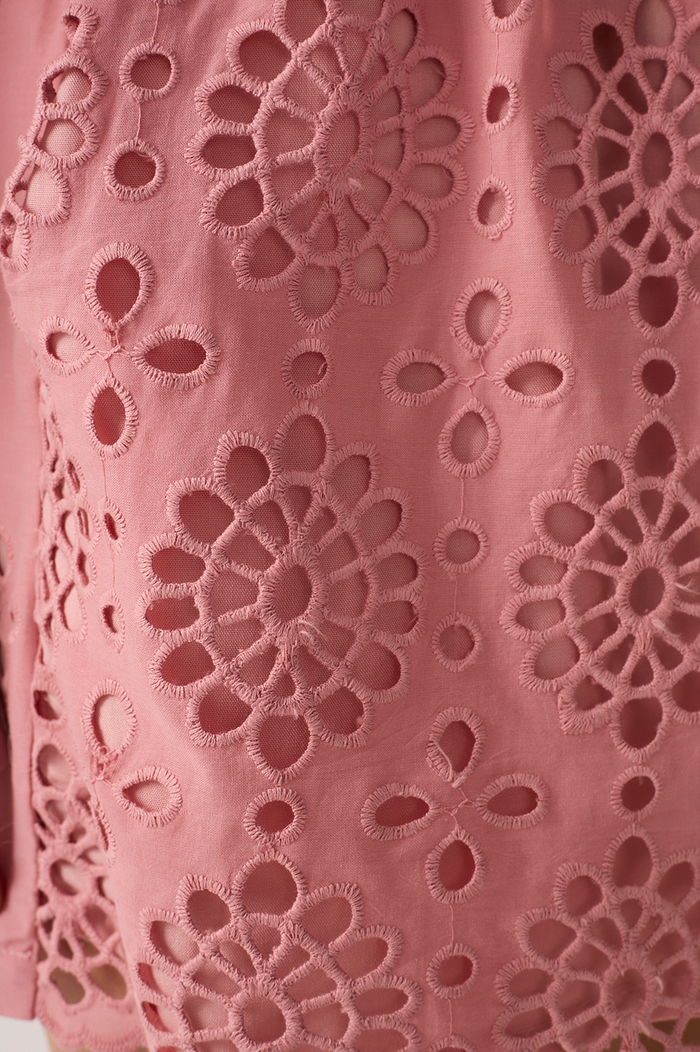 Embroidered Drawstring Wavy Hem Shorts_6