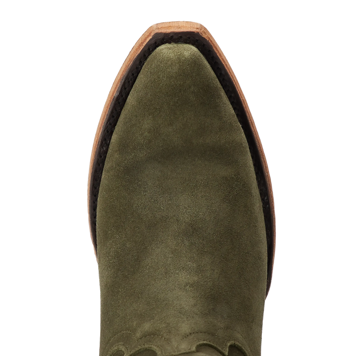 Emma Jane Bootie - Olive Suede