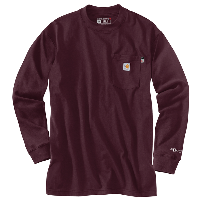 Flame Resistant Force Loose Fit Midweight Long-Sleeve Pocket T-Shirt - PRT-Port | Carhartt 100235