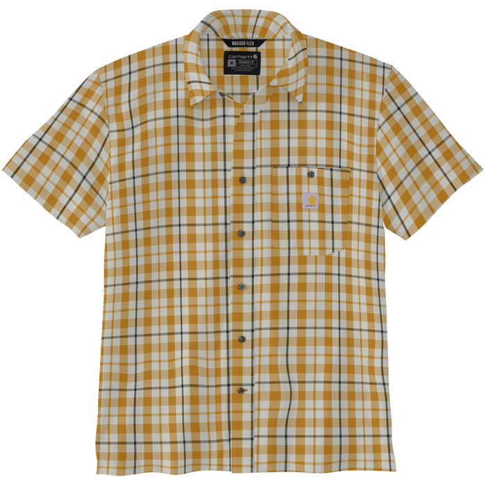 Force Sun Defender Relaxed Fit Lightweight Short-Sleeve Plaid Shirt - Y55-Ray Flower | Carhartt 106747