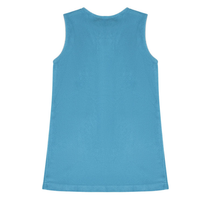 girls cerulean french terry dress