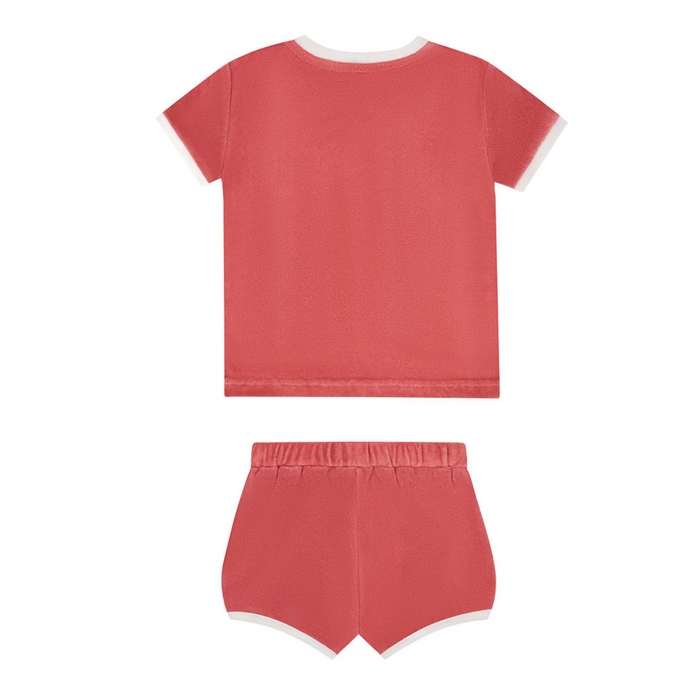 girls sailor red french terry bloomer set
