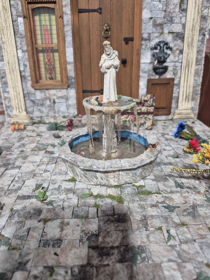Handmade Garden Scenery Hotel Patio Foyer - Pamela Obrien My Miniature Creations