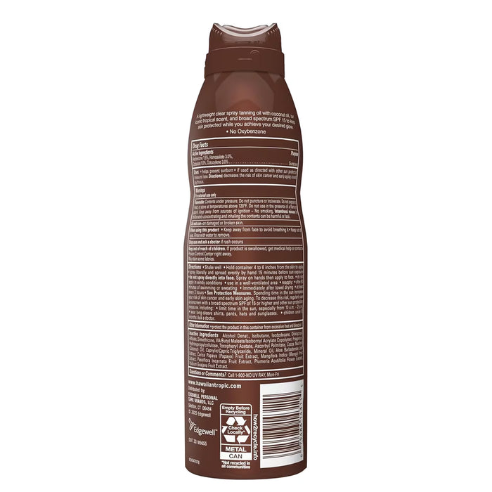 Hawaiian Tropic Dry Oil Sunscreen Spray SPF 15 - 6 oz - 12 Pack