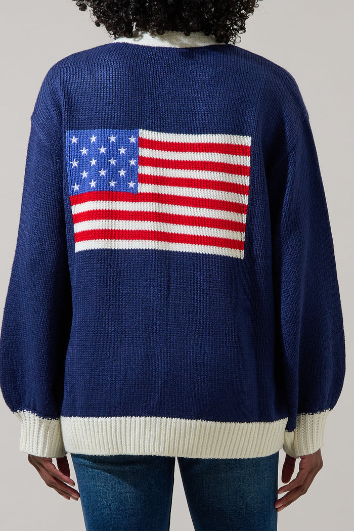 Julius American Flag Knit Cardigan