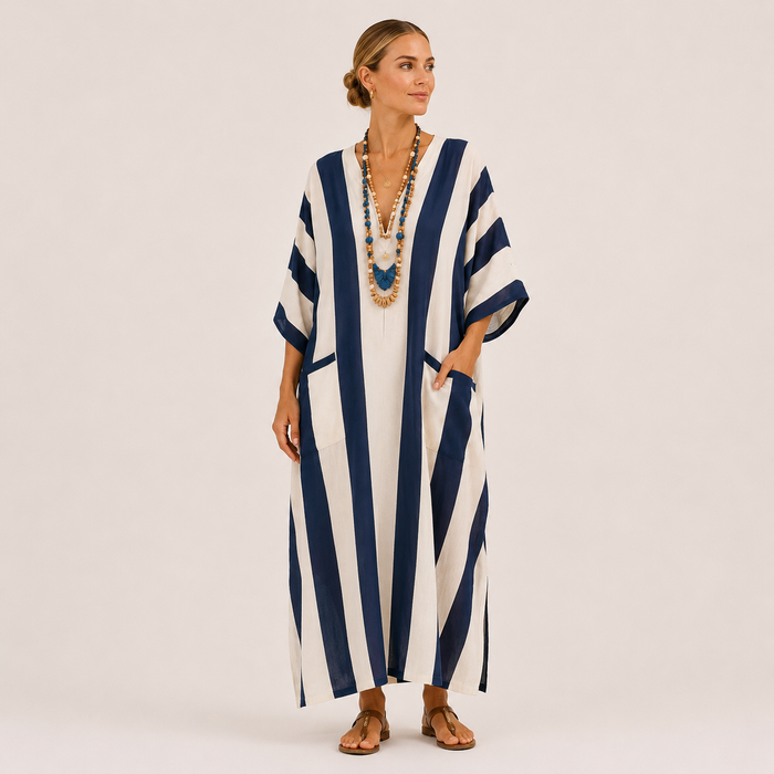 Kaftan Yasmina Mørkeblå