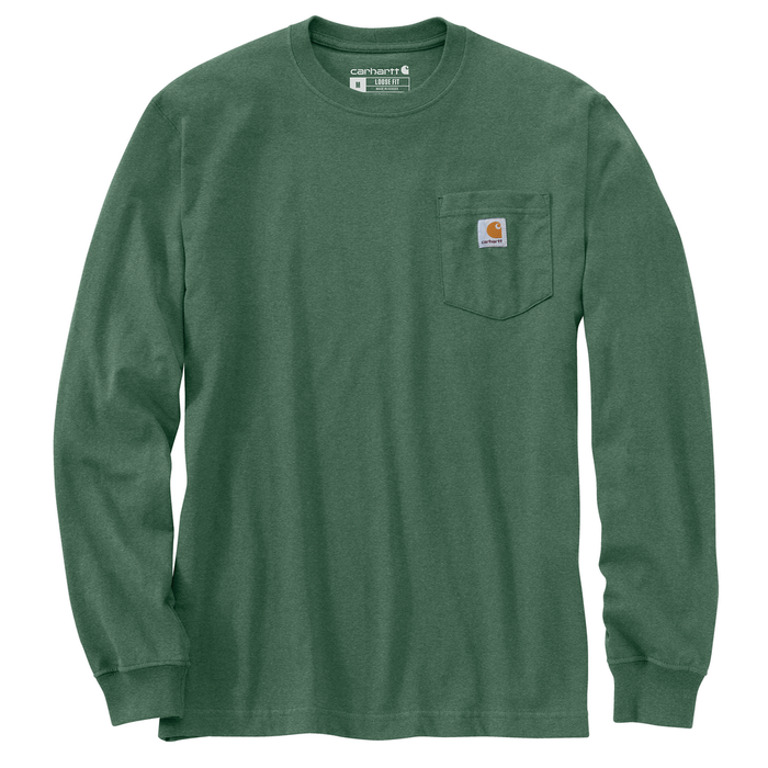 Loose Fit Heavyweight Long-Sleeve Pocket Deer Graphic T-Shirt - GI0-Frosted Balsam Heather | Carhartt 106365