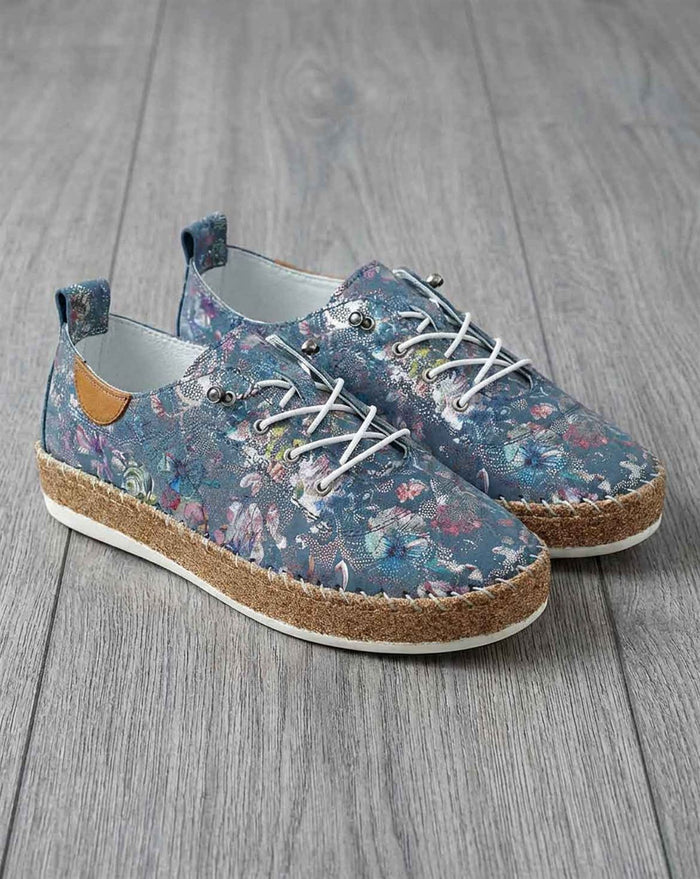 Lunar Iva Lace Up Shoe - Blue - Lunar