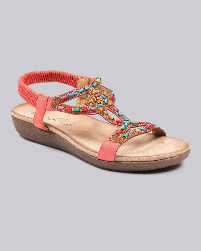 Lunar Mariella Ladies Sandal - Orange - Lunar