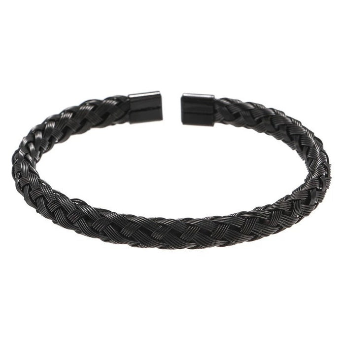 MJ172 - Antique Black Stainless Steel Bracelet