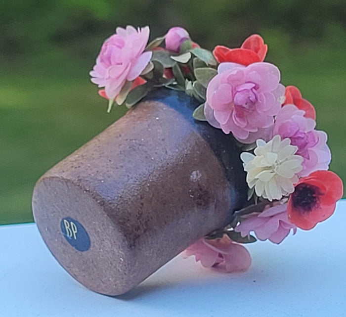 Peonies in Pottery Crock