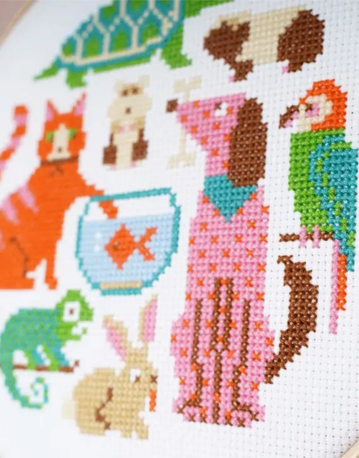 Playful Pets Cross Stitch Kit, Caterpillar Cross Stitch