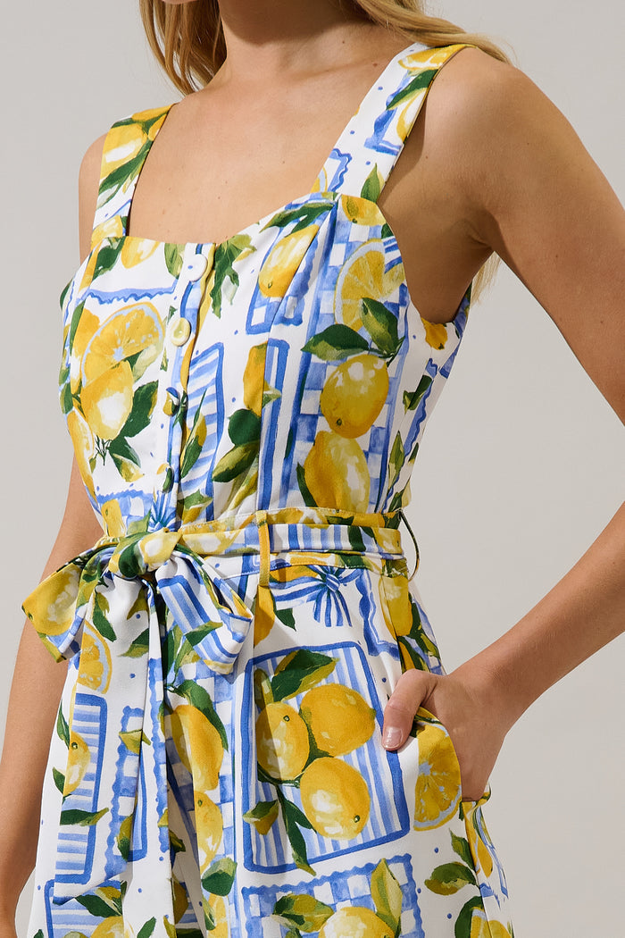 Raicy Smocked Romper Lemon Zest