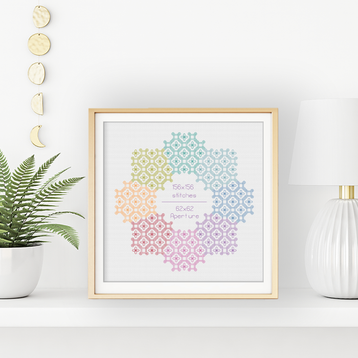 Rainbow Frame Blackwork Pattern by Peppermint Purple