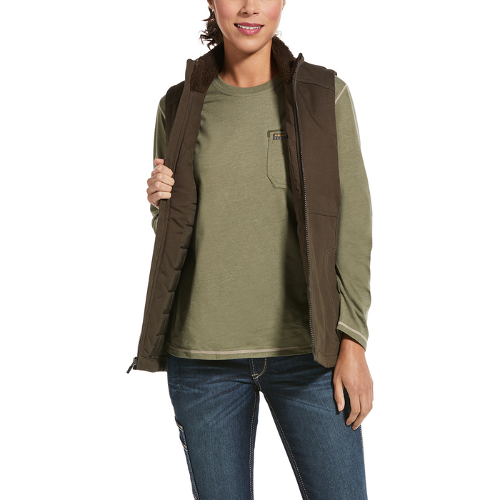 REBAR DURACANVAS INSULATED VEST - 200-Brown | Ariat 10032920