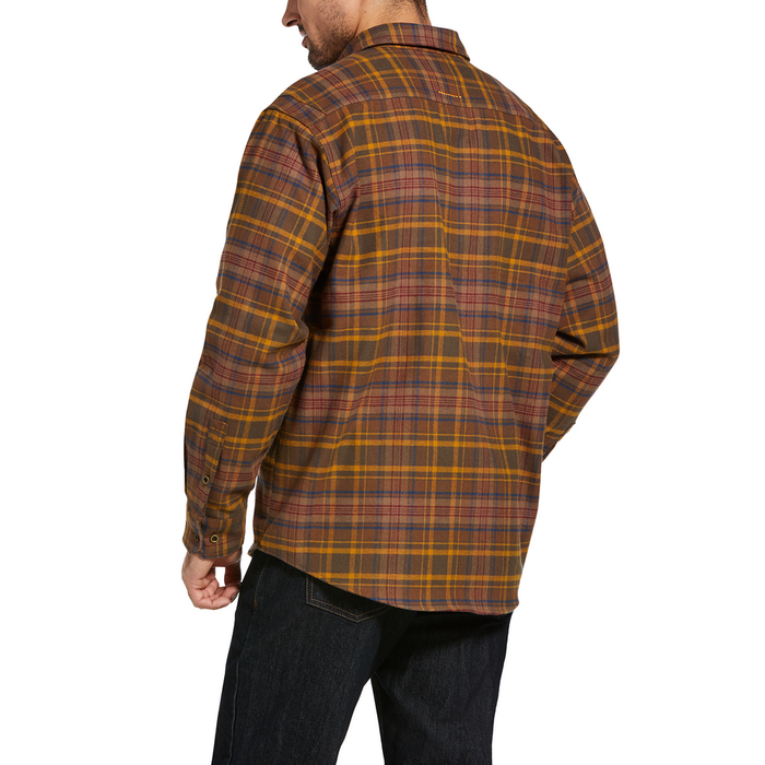 REBAR HEAVYWEIGHT FLANNEL WORK SHIRT - 200-Brown | Ariat 10032999