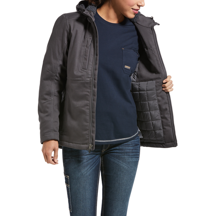 REBAR INSULATED DURACANVAS JACKET - 020-Gray | Ariat 10032917