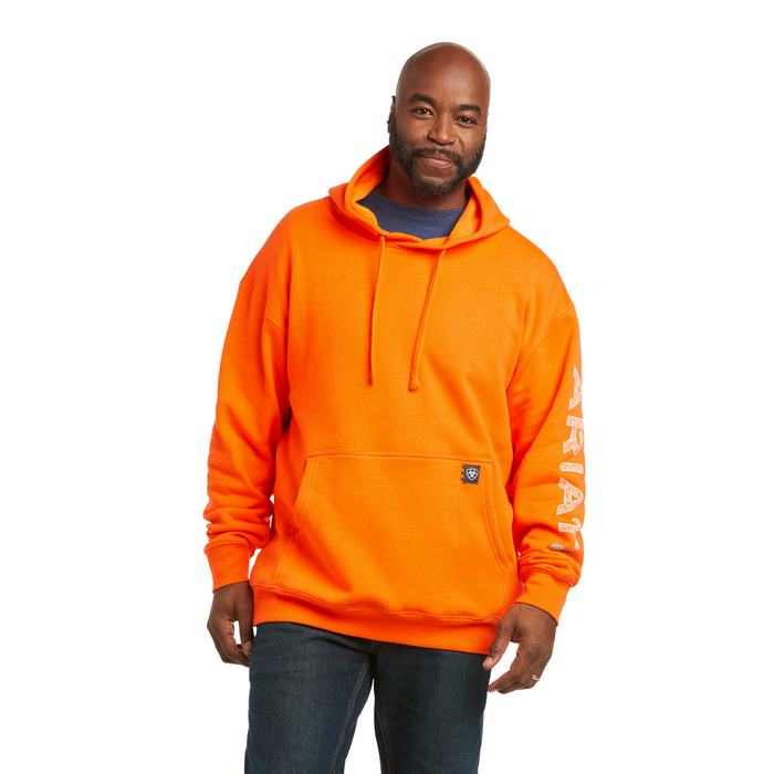REBAR ROUGHNECK HOODIE - 800-Orange | Ariat 10037617