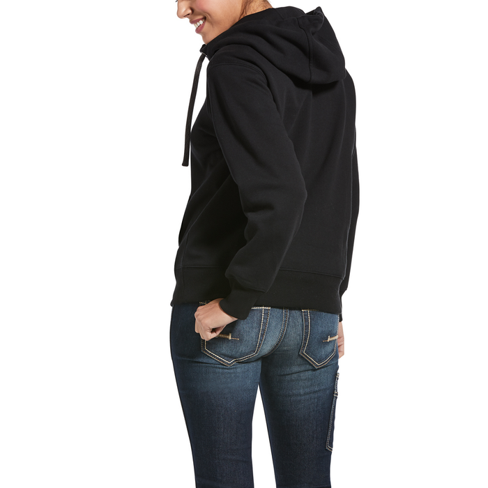 REBAR SKILL SET 1/2-ZIP HOODIE - 001-Black | Ariat 10032914