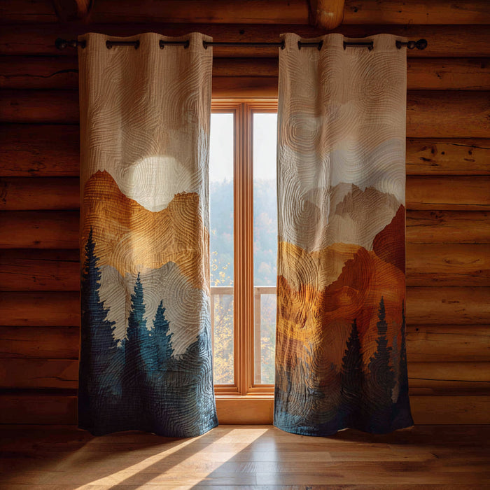 132 x 160 cm (Pakke med 2) / Vatterede Gardiner Hidden Glade NCU0DV8372