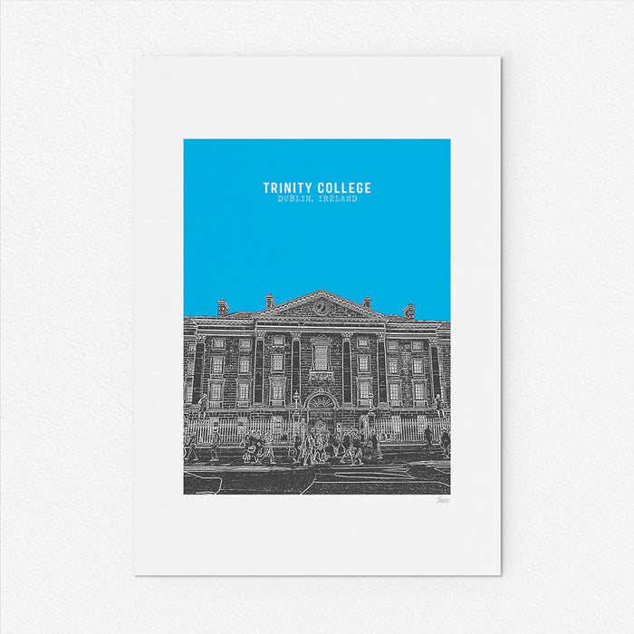 Trinity College Dublin Landmark Print - A4