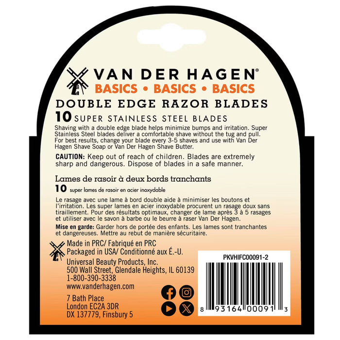 Van Der Hagen Double Edge Razor Blades - 24 Pack