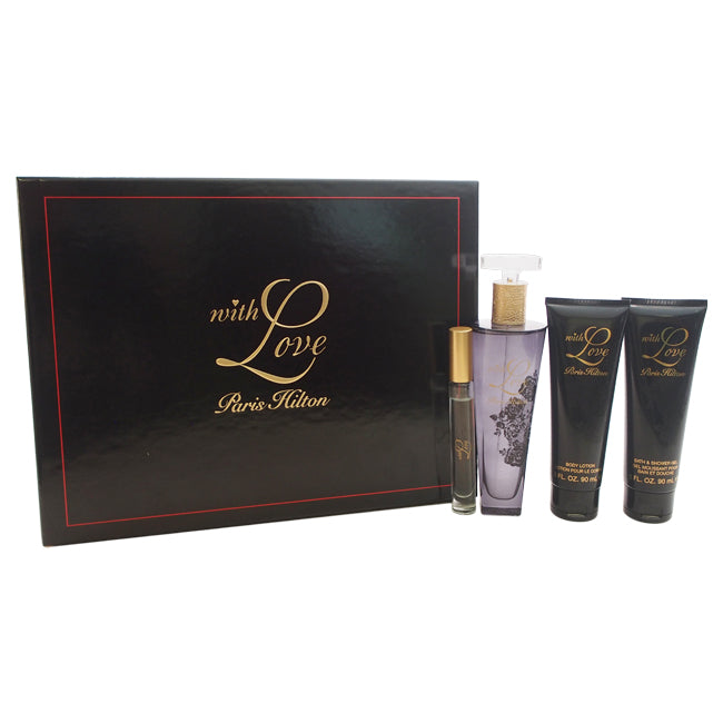With Love by Paris Hilton for Women - 4 Pc Gift Set