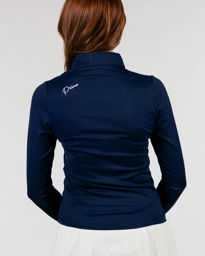 Women's Navy Cursive Quarterzip