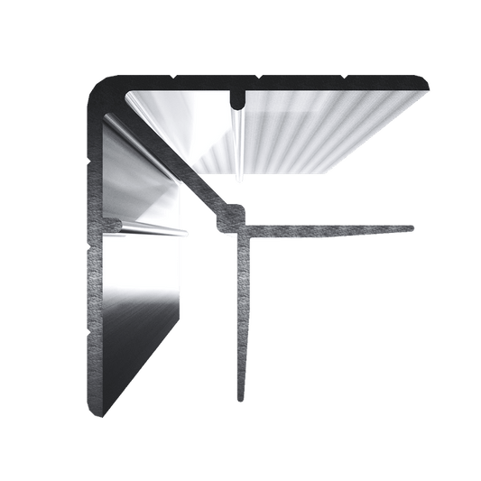 1/2-inch Aluminum Double Angle Extrusion, 10 Feet Length