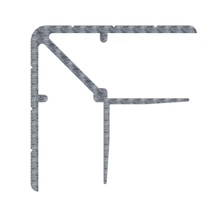 1/2-inch Aluminum Double Angle Extrusion, 10 Feet Length