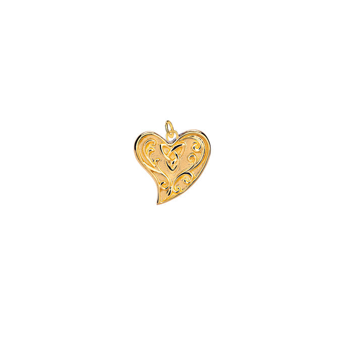 18k Vermeil over Sterling Silver Heart Charm