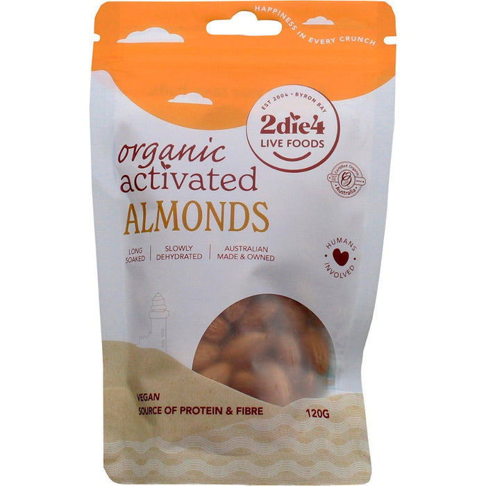 2DIE4 LIVE FOODS Activated Organic Almonds 120g - L'Organic