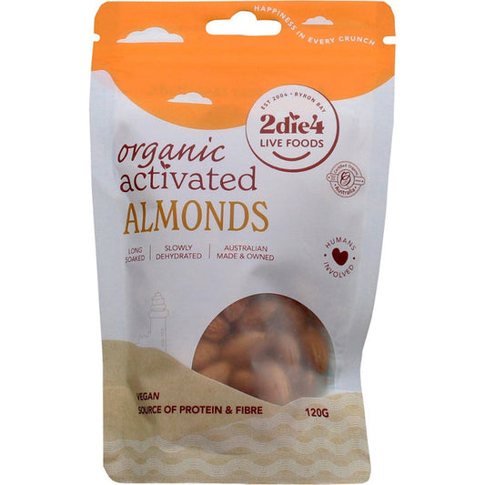 2DIE4 LIVE FOODS Activated Organic Almonds 120g - L'Organic