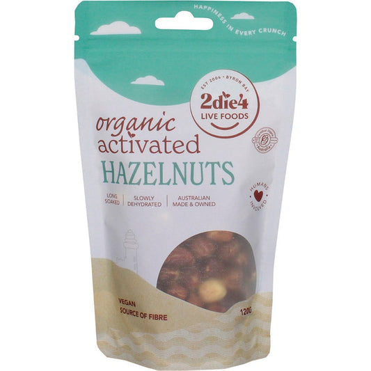 2DIE4 LIVE FOODS Activated Organic Hazelnuts 120g - L'Organic