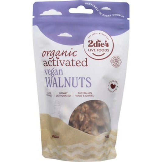 2DIE4 LIVE FOODS Activated Organic Walnuts Vegan 100g - L'Organic