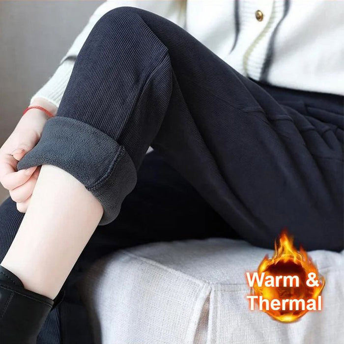 🔥 50% DE RÉDUCTION! 💫 PANTALON CHAUD FEMME - Taille Haute & Doublure Polaire, Confort Optimal pour L'Hiver, Idéal pour Sport et Loisirs ❄️👖