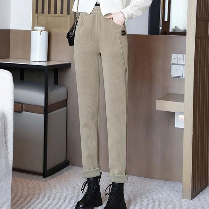 🔥 50% DE RÉDUCTION! 💫 PANTALON CHAUD FEMME - Taille Haute & Doublure Polaire, Confort Optimal pour L'Hiver, Idéal pour Sport et Loisirs ❄️👖