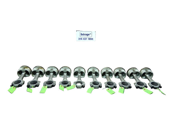 92-02 Gen I & II Dodge Viper V10 8.0L Set of 10 Piston and Rods 53005798 OEM 17K