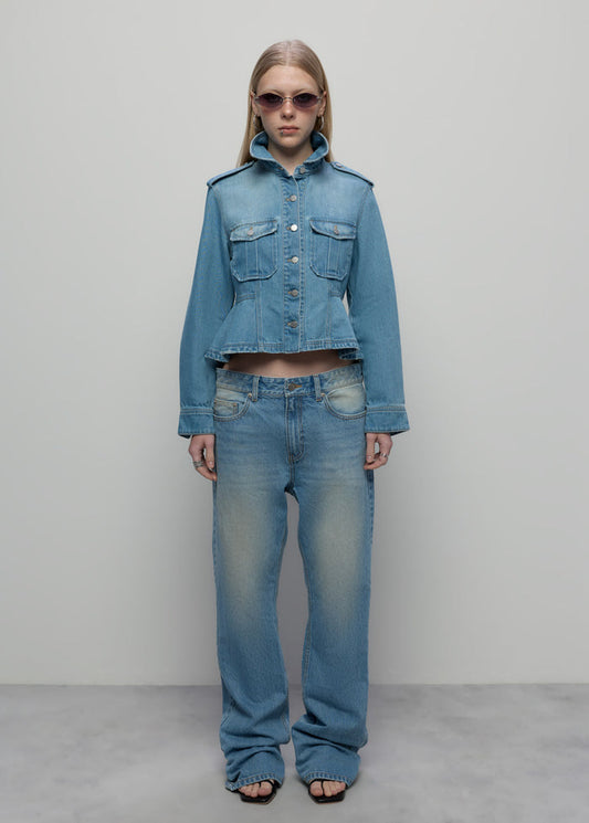 ADJUSTABLE HEM STRAIGHT PANTS