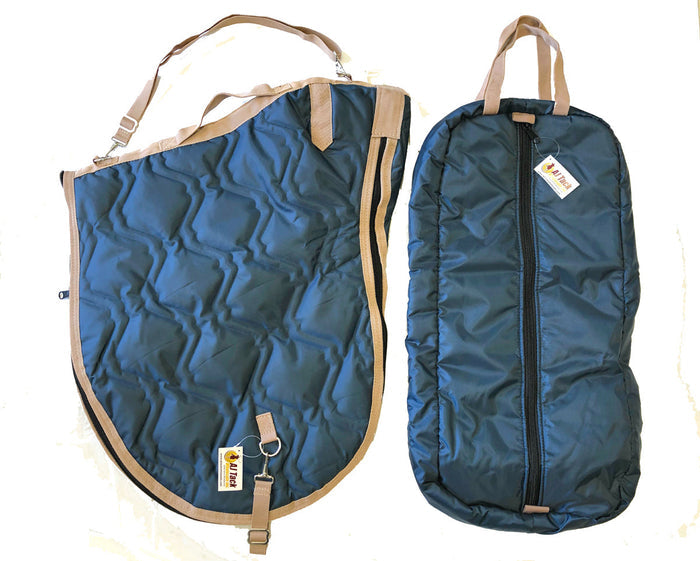 AJ Tack English Saddle and Bridle Carrier Set